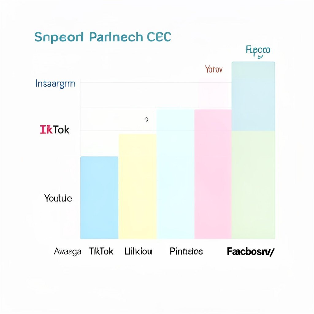 Bar chart comparing advertising cost-per-click across social media platforms for small businesses in 2026