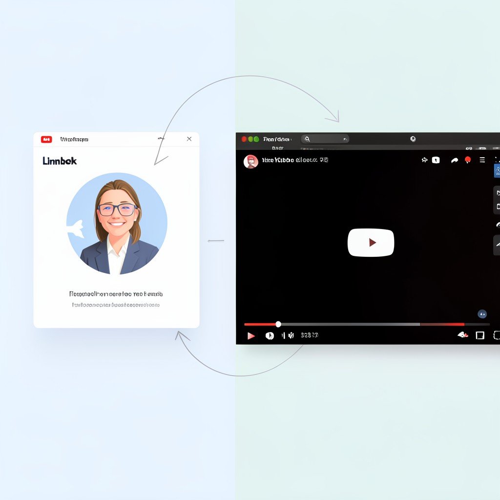 LinkedIn and YouTube screens for small business marketing in 2026