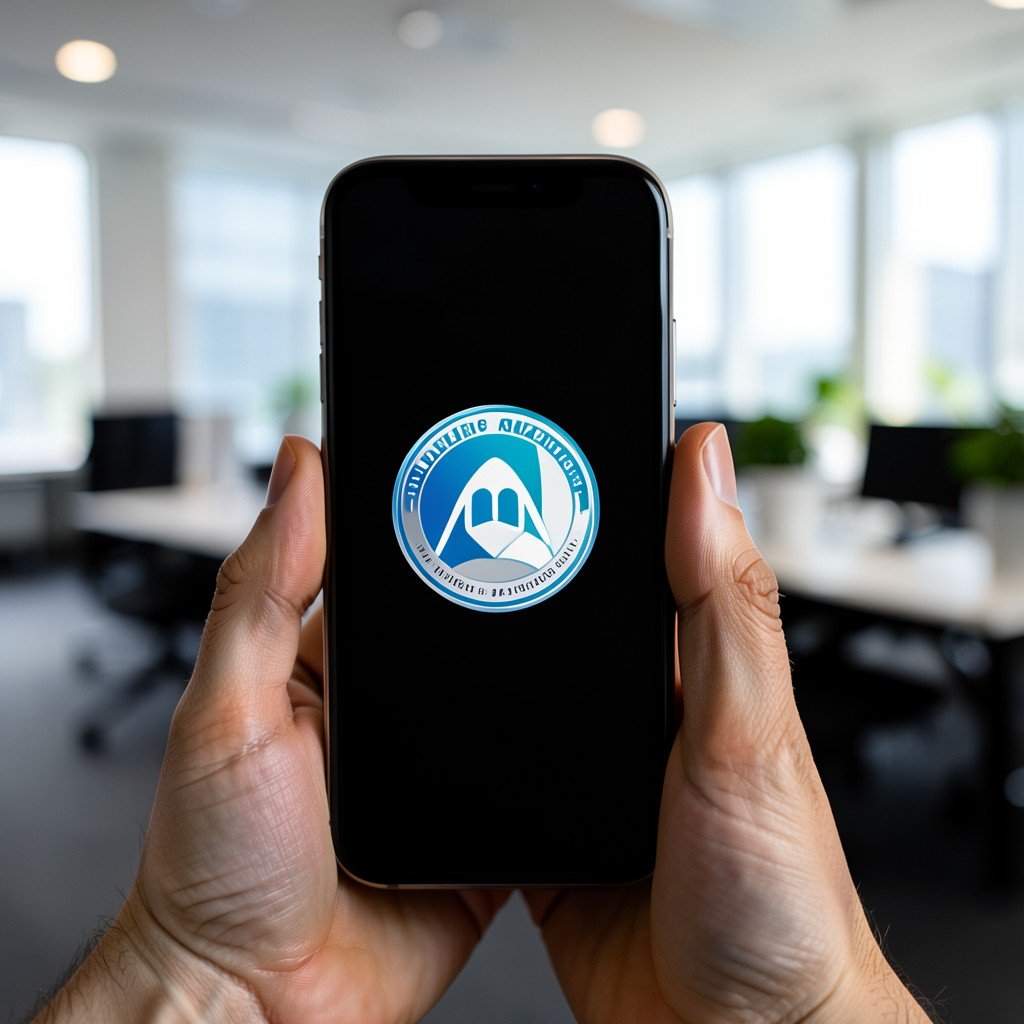 Meta certification badge on smartphone screen for social media marketing jobs.