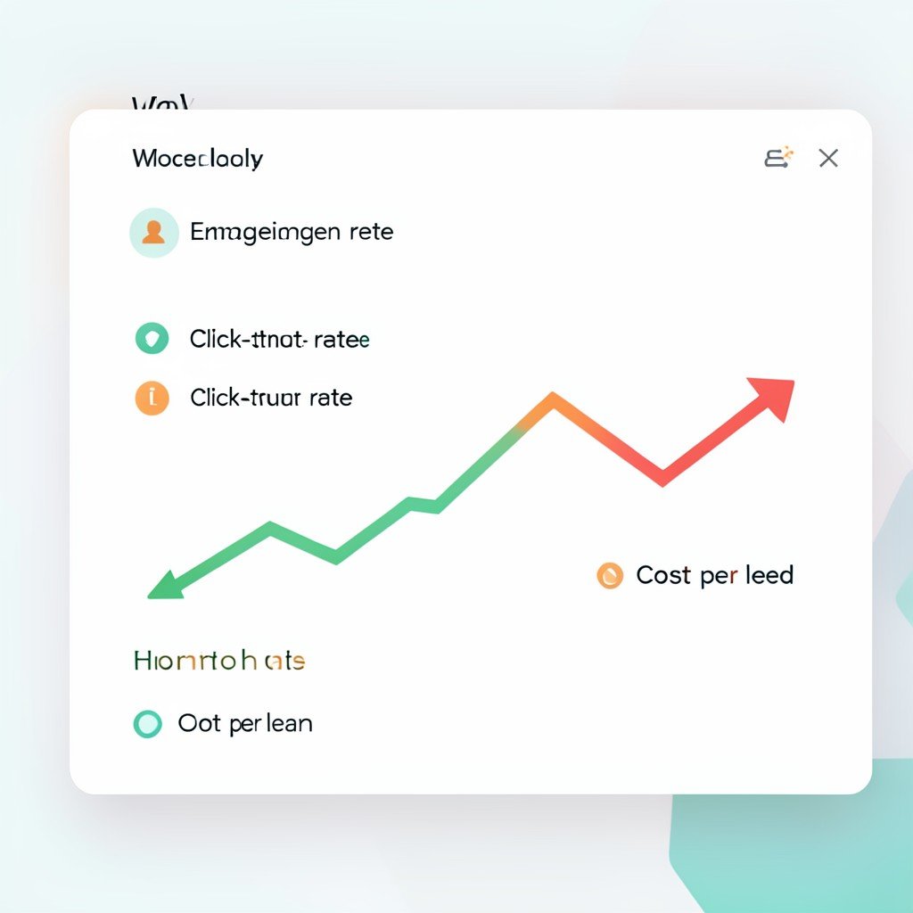 Social media analytics dashboard showing key performance indicators for small business.
